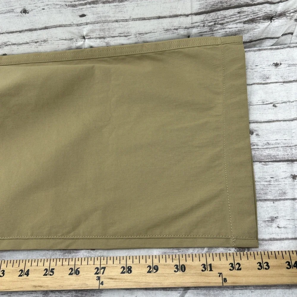 Lot of 2 Eddie Bauer Mens Convertible Tech Pants Khaki Size 38X34 Hiking Outdoor